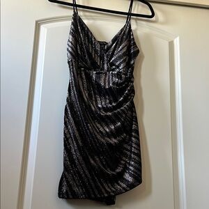 Lovely Day Black Ruched Mini Dress